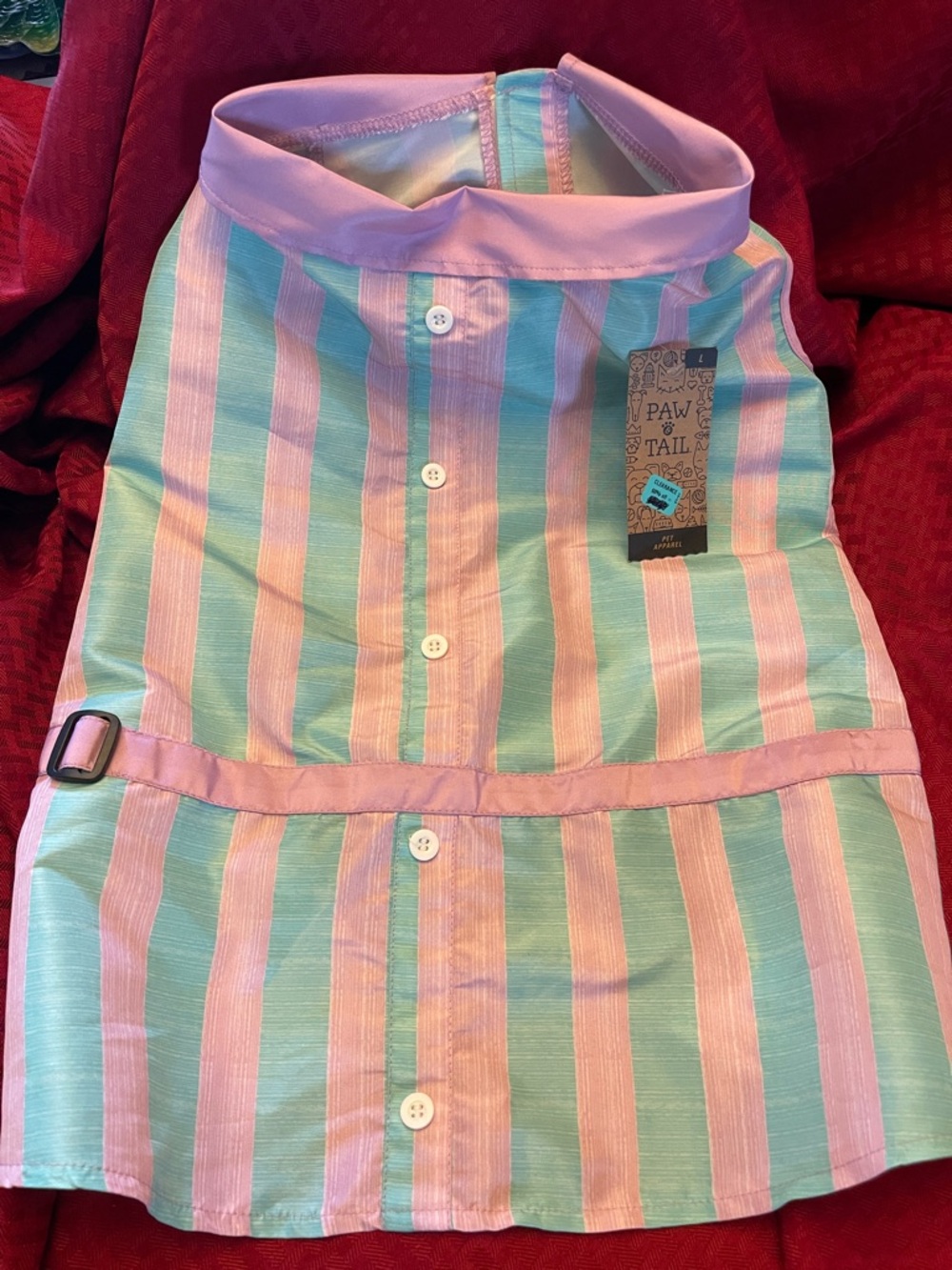 Paw & Tail Striped Dog Shirt